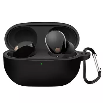 Чехол CABOBE для SONY, силиконовый защитный чехол для беспроводных наушников Sony, полное защитное покрытие, устойчивое к царапинам, ударопрочное, перезаряжаемое, водонепроницаемое чёрный