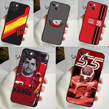Чехол Carlos Sainz F1 для iPhone 14 13 12 11 16 15 Pro Max Mini Cover X XR XS 8 7 14 16 15 Plus Аксессуары iPhone 14