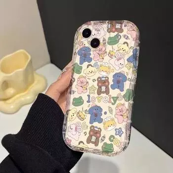 Чехол Cartoon Fun 3D Waves для Apple iPhone 15/14/13/12/11/XSMAX/XR/XS/X Apple 15 PLUS