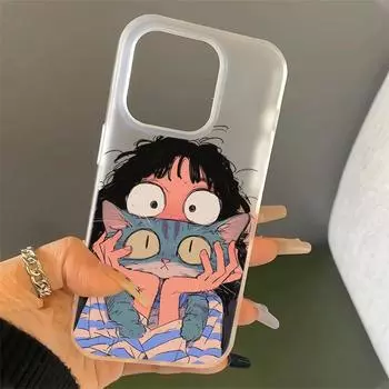 Чехол Cat Girl подходит для Apple 15/14/13/12/11/PRO/PROMAX/XSMAX/XR/XS/X. Apple 14PROMAX