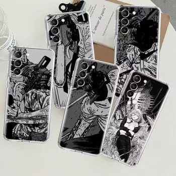 Чехол Chainsaw Man Cool Clear для Samsung Galaxy S22 S20 FE S21 S10 S9 Plus Note 20 Ultra 10 Lite Soft TPU Phone Shell Samsung S21 5G