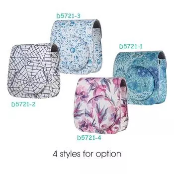 Чехол-чехол для фотоаппарата из искусственной кожи для Fujifilm Instax Mini 9/8+/8s/8, синий