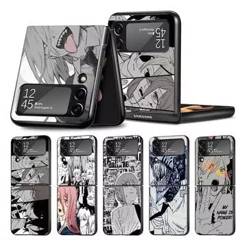 Чехол «Человек с бензопилой» в стиле аниме для Samsung Galaxy Z Flip 4 Zflip Zflip3 Z Flip 3 5g Zflip4 Flip4 Zflip, жесткий чехол из поликарбоната с принтом Samsung Z Flip 5G