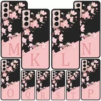 Чехол Cherry Blossom Pink Letter для Samsung Galaxy S22 Ultra, чехол для телефона S21 S20 FE S10 S9 S8 Plus S10e S7 Edge, силиконовый чехол Samsung S22 5G