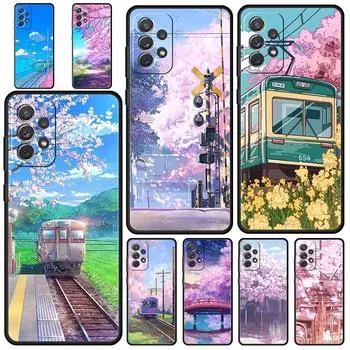 Чехол Cherry Traint Moun Fuji для Samsung A51 A71 A21S A12 A11 A31 A41 A52 A32 A01 A23 A33 A53 A73 A03S A13 5G A72 A54 A34 Samsung A73 5G