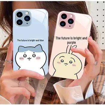 Чехол Chiikawa для Apple 11 Pro, 15 Liquid, 13, XR, Xiaoba 7/8 - знаменитость в интернете. Usachi Rose Purple. iPhone 7 8