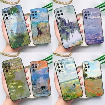 Чехол Claude Monet Garden Lotus Bridge для OPPO A94 A74 A54 A53S A53 A31 A5 A9 2020 A52 A72 A83 A91 A93 A1K A15 A16, чехол Find X5 Lite