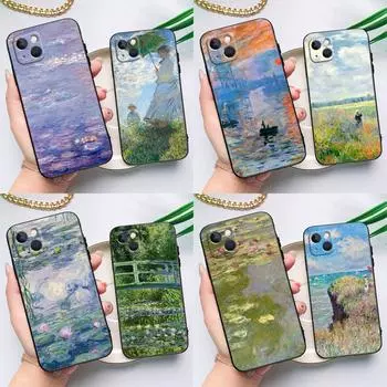 Чехол Claude Monet Garden Lotus Bridge для iPhone 15 14 13 12 11 Pro Max XS X XR SE 2020 2022 7 8 Plus 12 13 Mini Cover Shell iPhone 14 Pro