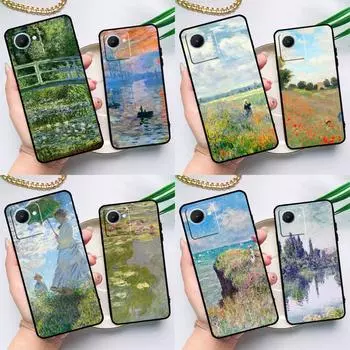 Чехол Claude Monet Garden Lotus Bridge для Realme C55 C33 C31 C35 C30 C11 C15 C25s C21Y GT Neo 5 3T 2T 8 9 10 11 Pro Plus Realme C55