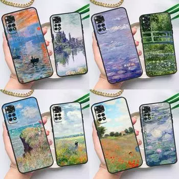Чехол Claude Monet Garden Lotus Bridge для Xiaomi Redmi Note 11 10 8 9 12 Pro Note 11S 10S 9S 8T Redmi 10 10C 12C 9C 9T Redmi Note 12 Pro 5G