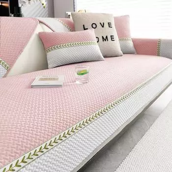 Чехол Cool Feeling Flower для дивана, нескользящий, Ice Silk, подушка для дивана, летний домашний диван, чехлы для дивана, коврик 90x70cm 1pc