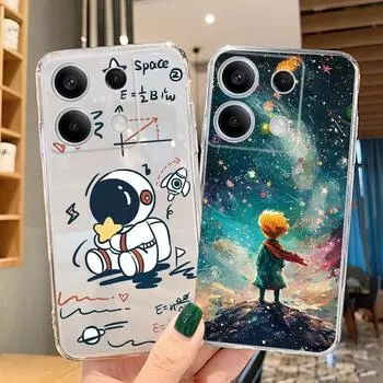 Чехол Cosmic Planet для iPhone Samsung A55 M34 S24 Xiaomi Redmi 13 Pro 14C Huawei Honor 200, противоударный бампер для телефона TPU, устойчивый к царапинам, прозрачная задняя крышка Samsung Galaxy S20 FE