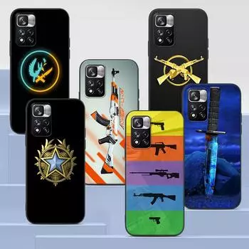Чехол CS GO для Xiaomi Redmi Note 9S 9 8 10 11 Pro 9C 9A 7 8T 7A 8A 6A 6 10S черный мягкий силиконовый чехол для мобильного телефона игровой чехол Redmi Note 11