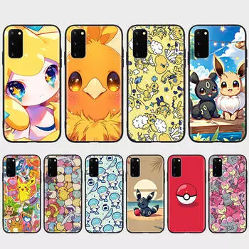 Чехол CT54 Cute Pokemon для Xiaomi Poco X6 X4 M5 M6 F5 F6 C65 C55 C50 C51 C40 Redmi Note 7 8 14C A3X 13C 12C 11 10A 9C Pro, черный мягкий чехол Xiaomi Poco C40 кожа буйвола