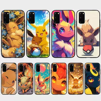 Чехол CT55 Eevee Pokemon для Samsung A04 A14 A23 A34 A54 M23 M33 M52 M53 Realme 10 9 C30S C35 C55 VIVO Y02S Y21 Y33S Y51 X80 Pro Прозрачная крышка Samsung A13 4G ирис