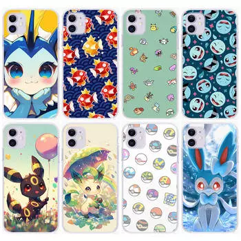 Чехол CT57 Pokemon для Samsung A04 A14 A23 A34 A54 M23 M33 M52 M53 Realme 10 9 C30S C35 C55 VIVO Y02S Y21 Y33S Y51 X80 Pro Прозрачная крышка Samsung M53 5G гагат