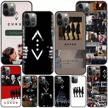 Чехол Cukur с турецким сериалом для Apple iPhone 11 14 13 Mini 15 Plus X XS 12 Pro Max XR, мягкий силиконовый черный чехол для телефона iPhone 7(SE 2020)