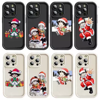 Чехол D-13 Christmas Goku для iPhone 15 14 13 12 8 Plus Samsung S24 S23 Ultra A04S A05S Huawei P40 P50 P60 Nova 11 Pro Max OPPO A17K Reno 10 OPPO A98 5G верблюд