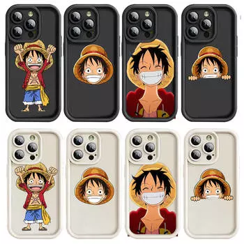 Чехол D-17 Luffy для iPhone 15 14 13 12 8 Plus Samsung S24 S23 Ultra A04S A05S Huawei P40 P50 P60 Nova 11 Pro Max OPPO A17K Reno 10 iPhone 13 Mini серый