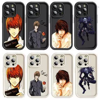 Чехол D-19 Death Note для iPhone 15 14 13 12 8 Plus Samsung S24 S23 Ultra A04S A05S Huawei P40 P50 P60 Nova 11 Pro Max OPPO A17K Reno 10 iPhone 14 пламенный