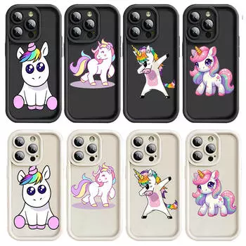 Чехол D-20 Unicorn для iPhone 15 14 13 12 8 Plus Samsung S24 S23 Ultra A04S A05S Huawei P40 P50 P60 Nova 11 Pro Max OPPO A17K Reno 10 OPPO A16 олений