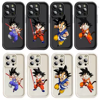 Чехол D-24 Dragon Ball Goku для iPhone 15 14 13 12 8 Plus Samsung S24 S23 Ultra A04S A05S Huawei P40 P50 P60 Nova 11 Pro Max OPPO A17K Reno 10 Samsung S24 Plus эбеновый