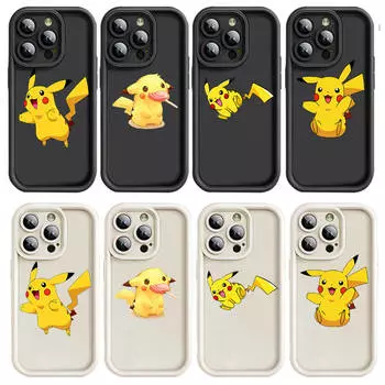 Чехол D-3 Cute Pokemon для iPhone 15 14 13 12 8 Plus Samsung S24 S23 Ultra A04S A05S Huawei P40 P50 P60 Nova 11 Pro Max OPPO A17K Reno 10 Huawei Nova 11 Pro арлекин