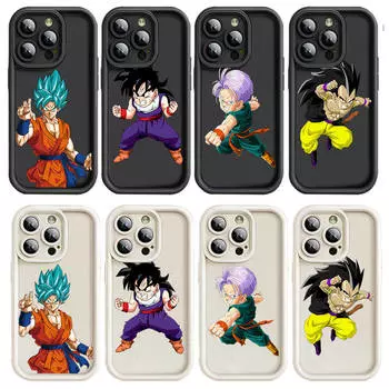 Чехол D-43 Dragon Ball Z для iPhone 15 14 13 12 8 Plus Samsung S24 S23 Ultra A04S A05S Huawei P40 P50 P60 Nova 11 Pro Max OPPO A17K Reno 10 Huawei Nova Y90 арлекин