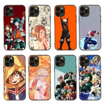 Чехол D-54 Hero Academia Black Sofe для iPhone 16 15 Plus 14 13 Mini 12 11 Pro 8 6 6S SE 5 XR XS Max Realme C30 C33 C32 9I VIVO V29 V27 V23 Y36 iPhone 13 Mini бездна