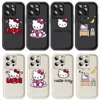 Чехол D-9 Hello Kitty для iPhone 15 14 13 12 8 Plus Samsung S24 S23 Ultra A04S A05S Huawei P40 P50 P60 Nova 11 Pro Max OPPO A17K Reno 10 iPhone 11 аэро