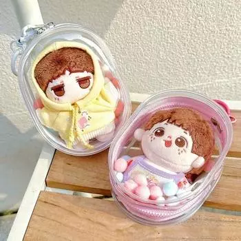 Чехол Dailyin Gacha Pouch, прозрачный круглый брелок, японский чехол для ключей Gachazume из ПВХ для куклы