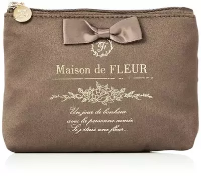 Чехол de Pouch из атласной ткани с лентой, оливковый [Maison Fleur], женский оливковый