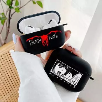 Чехол Death Note AirPods для Apple Airpods 1 2 3 Pro 2 Yagami Light Lawliet Ryuk, защитные чехлы аниме AirPods Pro 2, чехол Airpods 1 2