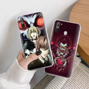 Чехол Death Note TPU для iPhone XR 7 8 14 15 11 12 13 X XS Pro Max Xiaomi Redmi 13C Note 9 Samsung A22 S23 S24 Ultra Plus VIVO Redmi 9A аэро