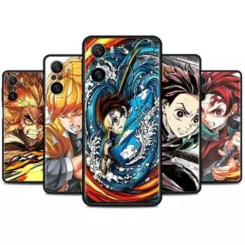 Чехол Demon Slayer Anime для Xiaomi Redmi Note 11 10 9 Pro K40 10S 9S 9A 9C, чехол для телефона 9T 8 8T 7 11T, силиконовый чехол Redmi K40 Pro