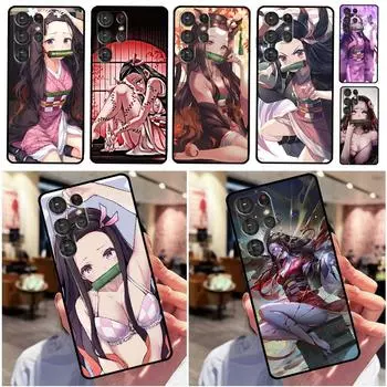 Чехол Demon Slayer Kamado Nezuko для Samsung Galaxy S22 Ultra S21 S20 FE S9 S10 Note 10 Plus 20 Ultra с полной задней крышкой Galaxy S20 Plus