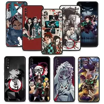 Чехол Demon Slayer Kimetsu No Yaiba для Samsung Galaxy A10s A40 A30 A20e A70 A10 Note 20 Ultra 10 A20s A50, черный мобильный телефон Samsung A01