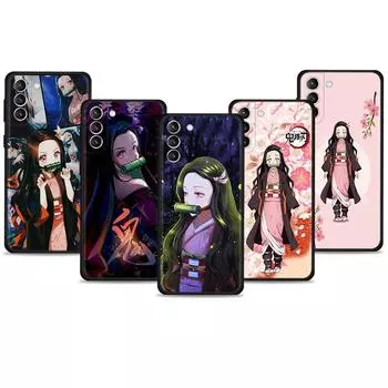 Чехол Demon Slayer Nezuko Anime для Samsung S9 S10 S8 S22 Ultra 5G S20 FE 2022 S10e S7 S21 Plus мобильного телефона Samsung S22 5G