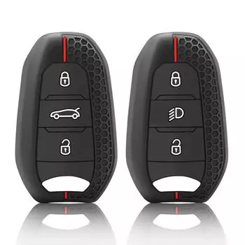 Чехол-держатель для автомобильного ключа-брелока 5008 DS5 DS6 для Peugeot 208 DS3 для Citroen C4 C5 X7 силиконовый резиновый чехол для смарт-ключа с дистанционным управлением чёрный