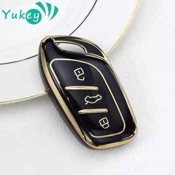 Чехол-держатель для автомобильных ключей из ТПУ для MG MG5 ZS EV MG6 EZS Saic HS EHS для Roewe RX5 I5 I6 RX3 RX8 ERX5, защитный аксессуар чёрный