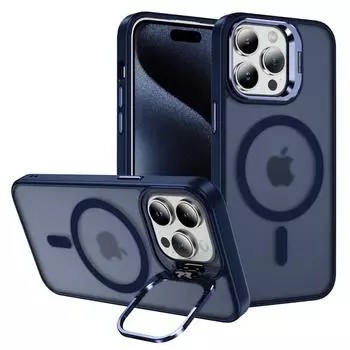 Чехол-держатель для камеры с покрытием для iPhone 15 Pro Max 14 Plus 13 12 11Pro Max Magsafe Magnetic Matte Back Cover For iPhone 11 Pro светло-фиолетовый