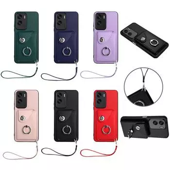 Чехол-держатель для карточек с отделениями для колец, чехол для телефона Honor 200 Lite, X7b, X8b, X9b, Magic6 Lite, X6a, X7a, Play7T, X8a, X9a, Magic5 Lite, Honor 90.. Honor 90 чёрный