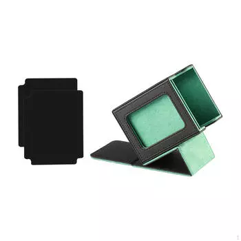 Чехол-держатель для колоды карточек для хранения более 100 карт в рукавах Black Green