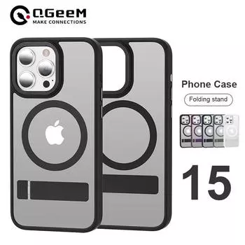 Чехол-держатель для Magsafe Mag Safe iPhone 15 Pro Max 14 Plus 13 14Pro 15Pro 13Pro 15Plus 14Plus противоударный чехол аксессуары iPhone 13 белый