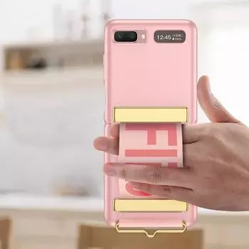 Чехол-держатель для ремешка на запястье для Samsung Galaxy Z Flip 5g, матовый жесткий пластиковый противоударный флип-чехол For Galaxy Z Flip 5G