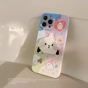 Чехол-держатель для телефона Samsung Galaxy A54 A13 A12 A14 S24 S23 S22 Ultra S22 Plus A53 A23 A21S с рисунком собаки из мультфильма, жесткий противоударный чехол для телефона из ПК A53-5G