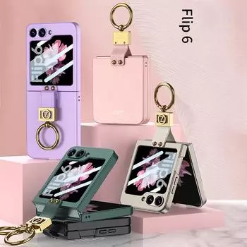 Чехол-держатель для телефона Samsung Galaxy Z Flip 6 5 4 3 Flip6 Flip5 Flip4 Flip3 5G из матового пластика, твердый корпус, ультратонкий противоударный защитный чехол Galaxy Z Flip4