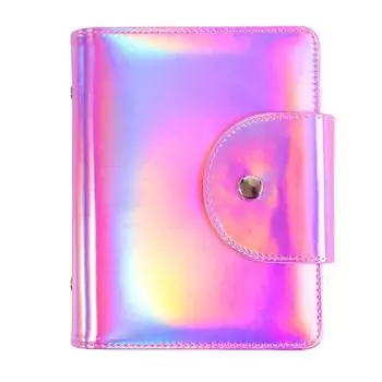 Чехол-держатель пластины для штамповки ногтей Радужный квадратный прямоугольный пакет с 20 слотами для карт One Size розовый