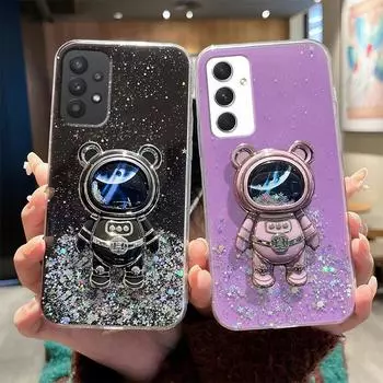 Чехол-держатель с астронавтом A 54 14 34 для Samsung Galaxy A54 A34 A14 A24 M52 M23 M13 M53 A04 A13 4g 5g, силиконовый чехол-подставка A04 4G