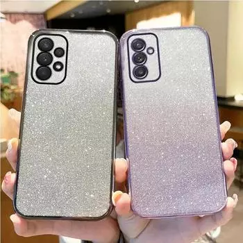 Чехол-держатель с блестящим покрытием A 51 71 31 для Samsung Galaxy A51 A71 A12 A22 A53 A33 A73 A23 4g 5G, чехол M32 M22 M12 A51 4G синий